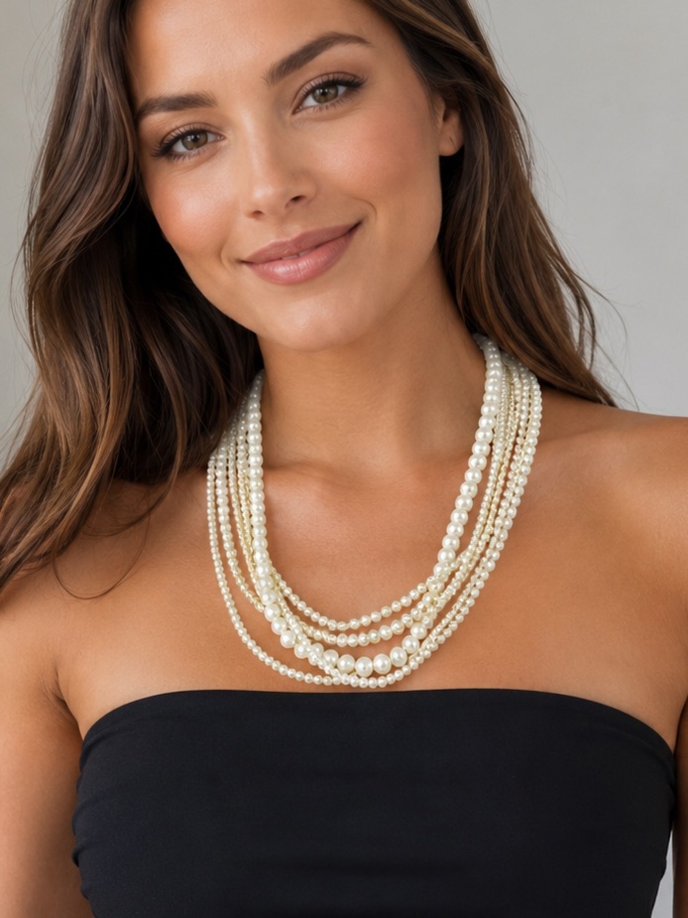 Napier Multi-Strand Simulated Pearl Necklace - Ivory